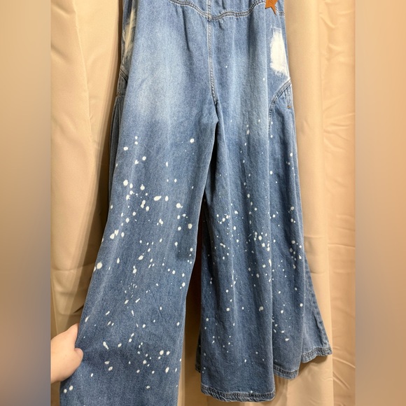 Oli & Hali Bleach Splatter Wide Leg Pleated Side Jeans - XL - EUC - Picture 6 of 16
